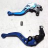 Короткие рычаги тормоза-сцепления Honda CB 1000 R/RA 08-17, CBR 1000 RR / Fireblade 04-07 синие