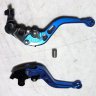 Короткие рычаги тормоза-сцепления Honda CB 1000 R/RA 08-17, CBR 1000 RR / Fireblade 04-07 синие