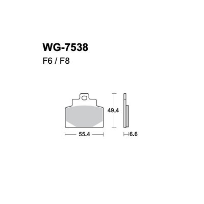 Тормозные колодки WRP WG-7538-F8 (LMP538 SM)