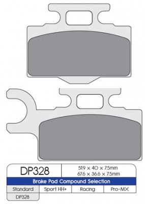 Тормозные колодки DP Brakes DP328 синтетические