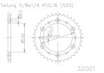 Звезда задняя алюминиевая Esjot 53-32001 50 зубьев (JTR245/2.50)