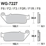 Тормозные колодки WRP WG-7227-F2 (FDB570 / FA142)