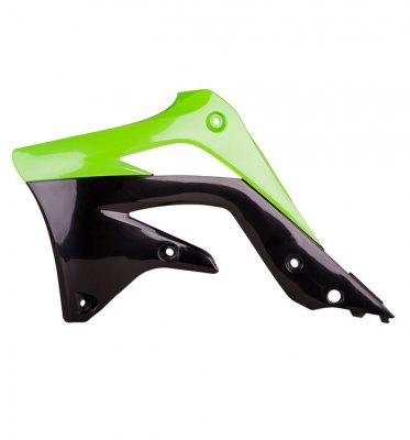 Обтекатель радиатора Polisport для Kawasaki KX450F 12-15 черно-зеленый