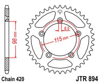 Звезда задняя JTR894.50ZBK