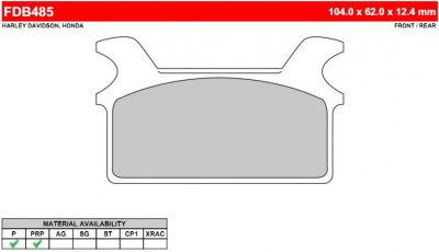 FDB485P Ferodo тормозные колодки