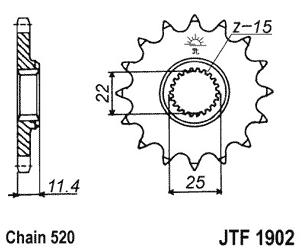 Звезда передняя JTF1902.15