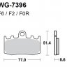 Тормозные колодки WRP WG-7396-F2 (FDB2125 / FA335)