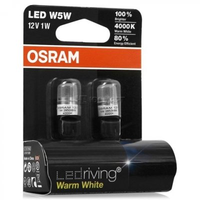 Osram Светодиодные лампы вспомогательного освещения W2.1x9.5d 12V1W