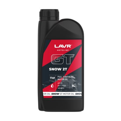 Lavr Motoline Моторное масло для снегохода GT SNOW 2T, 1л