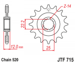 Звезда передняя JTF715.13