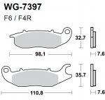 Тормозные колодки WRP WG-7397-F6 (FDB2169 / FA375)