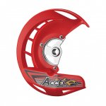 Accel Защита переднего диска в сборе Honda CR125/250 02-07 CRF250R/450R 04-20 250X/450X 04-19 красный