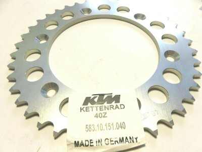KTM OEM 58310151040 Звезда задняя алюм. 40T KTM SX/EXC -15