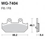 Тормозные колодки WRP WG-7404-F8 (FDB2173 / FDB452 / FA124)