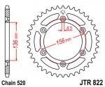 Звезда задняя JTR822.49