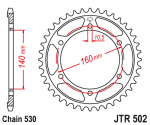 Звезда задняя JTR502.46