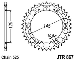 Звезда задняя JTR867.44