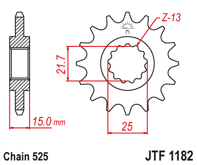 Звезда передняя JTF1182.14