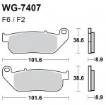 Тормозные колодки WRP WG-7407-F2 (FDB2179 / FA381)