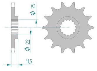 Звезда передняя Afam 73303-16