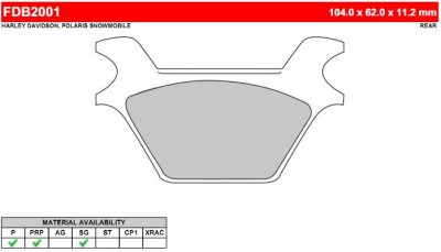 Ferodo FDB2001PRP Тормозные колодки дисковые