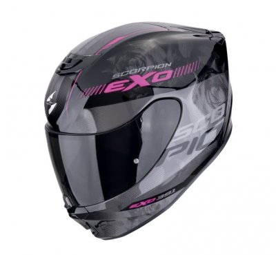 Scorpion Exo Мотошлем EXO-391 AVA черный/розовый/серебристый
