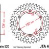 Звезда ведомая алюминиевая/стальная JTX460.50GR (цвет серый)