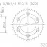 Звезда задняя алюминиевая Esjot 53-32024BG 50 зубьев (JTA460.50)