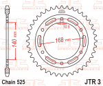 Звезда задняя JTR3.42
