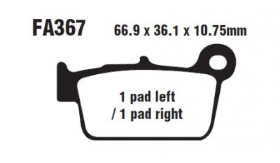 Тормозные колодки EBC FA367R