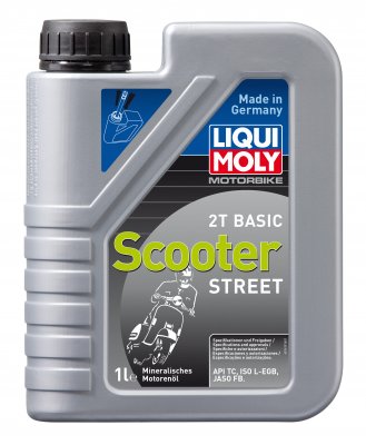 Моторное масло Liqui Moly Motorbike 2T Basic Scooter Street (Минеральное) для скутеров 1л