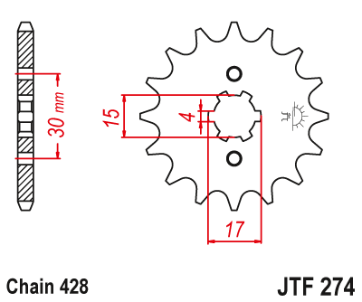 Звезда передняя JTF274.14