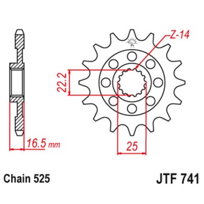 Звезда передняя JTF741.15RB