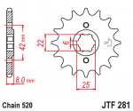 Звезда передняя JTF281.15