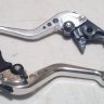 Короткие рычаги тормоза-сцепления Honda CB600F/ CB900F/ Hornet /CBR900RR /CBR600 F/F2/F3/F4/F4i/ CBF600 N/S серебристые