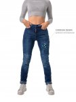 Starks Мотоджинсы женские ZENA Slim fit стрейч, синие