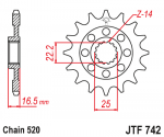 Звезда передняя JTF742.15