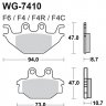 Тормозные колодки WRP WG-7410-F4 (FDB2184 / FA377)