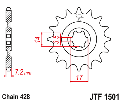 Звезда передняя JTF1501.12