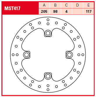 Тормозной диск  Lucas TRW MST417 для квадроциклов