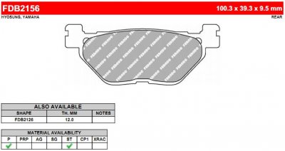 FDB2156ST Ferodo тормозные колодки