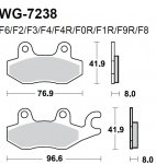 Тормозные колодки WRP WG-7238-F3 (FDB631 / FA165)