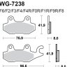 Тормозные колодки WRP WG-7238-F3 (FDB631 / FA165)