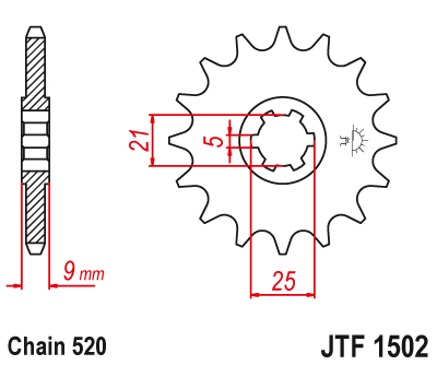 Звезда передняя JTF1502.13