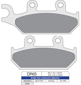 Тормозные колодки DP Brakes DP413 синтетические