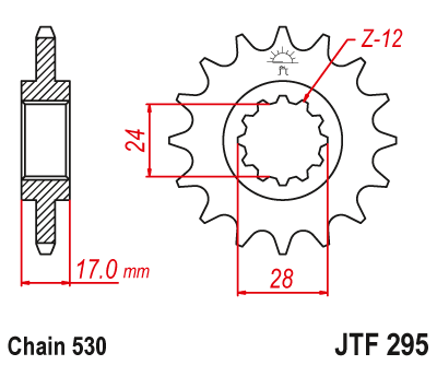 Звезда передняя JTF295.14