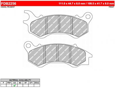 FDB2256EF Ferodo тормозные колодки