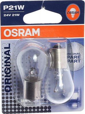 Osram Лампа головного света P21W BA15s 24V21W 3200K 2шт.