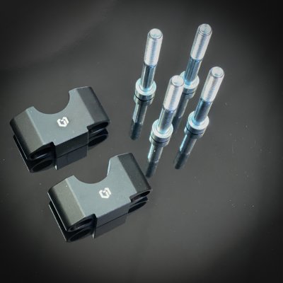 CRAZY IRON 5136 Проставки стоек руля 22мм,  высота 25мм  черный