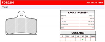 FDB2201ST Ferodo тормозные колодки
